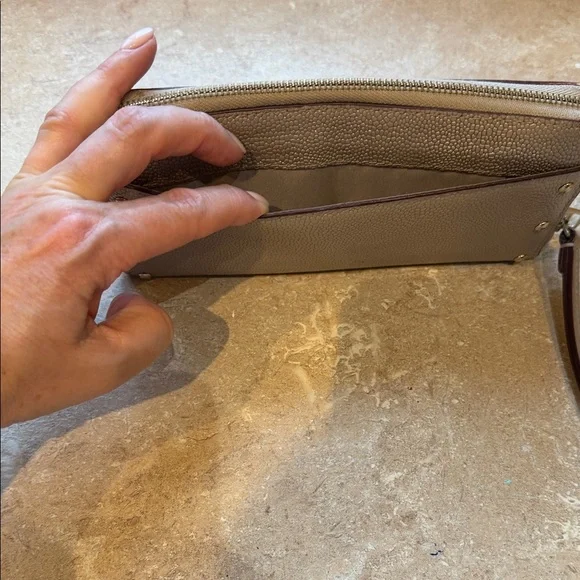 Coach Metallic Silver Studded Wallet - Picture 13 of 14